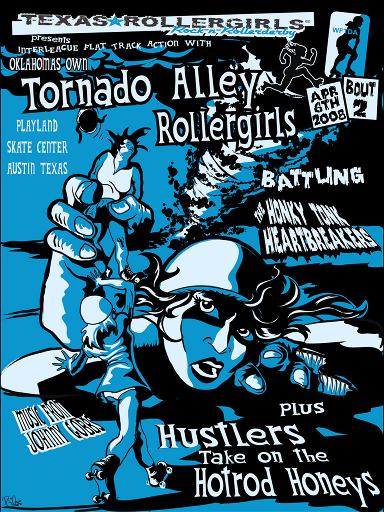 roller derby poster by 'punkrockphil'